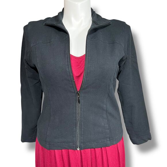 Columbia Womens Vertex Jacket Lightweight Stretch Full Zip High Collar Y2K Black - Picture 3 of 11